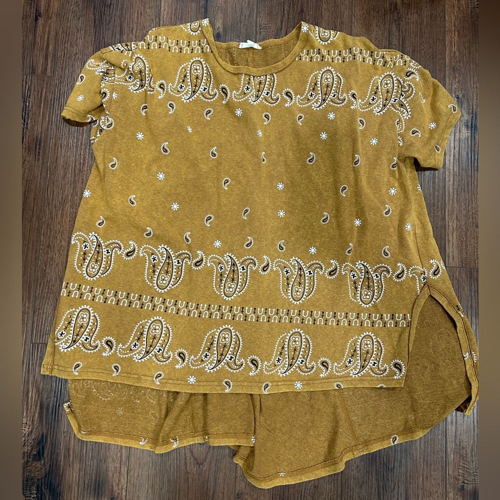 paisley western boho top